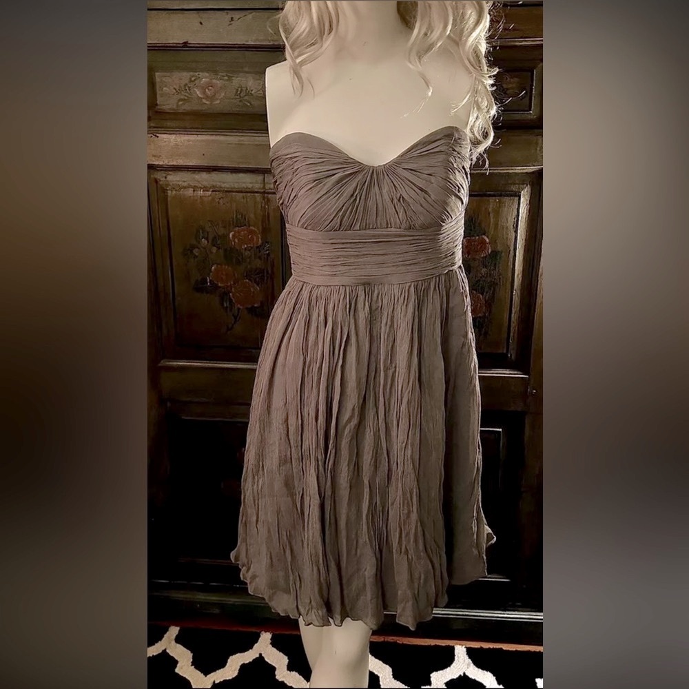 J.CREW Collection Silk Chiffon ‘Arabelle’ Strapless Party Dress. Flaw!